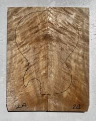 Big Leaf Maple Carved Top Luthier Guitar Figured Wood Bookmatched Set No:2
