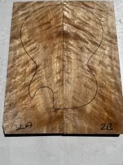 Big Leaf Maple Carved Top Luthier Guitar Figured Wood Bookmatched Set No:2