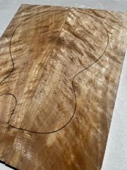 Big Leaf Maple Carved Top Luthier Guitar Figured Wood Bookmatched Set No:2