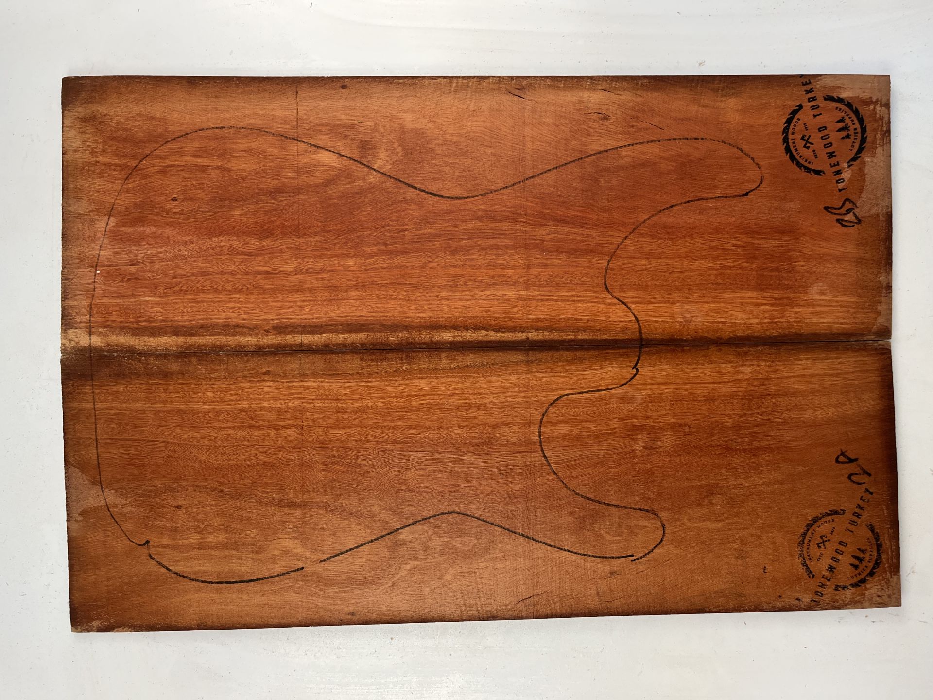 Eucalyptus Electric Bass Guitar Top Wood #02