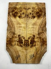AAA Grade Poplar Mappa Burl Bookmatched Guitar Drop Top Luthier Tonewood #18