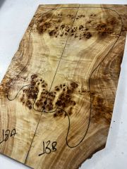 AAA Grade Poplar Mappa Burl Bookmatched Guitar Drop Top Luthier Tonewood #18