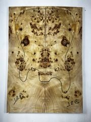 AAA Grade Poplar Mappa Burl Bookmatched Guitar Drop Top Luthier Tonewood #12