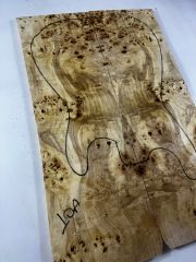 AAA Grade Poplar Mappa Burl Bookmatched Guitar Drop Top Luthier Tonewood #10