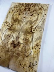 AAA Grade Poplar Mappa Burl Bookmatched Guitar Drop Top Luthier Tonewood #10