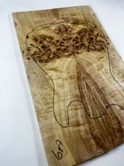 AAA Grade Poplar Mappa Burl Bookmatched Guitar Drop Top Luthier Tonewood #6