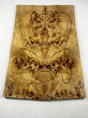 AAA Grade Poplar Mappa Burl Bookmatched Guitar Drop Top Luthier Tonewood #5