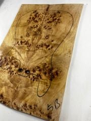 AAA Grade Poplar Mappa Burl Bookmatched Guitar Drop Top Luthier Tonewood #5