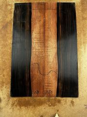 Macassar Ebony Guitar Drop Top Wood Luthier Figured Wood Bookmatched #3
