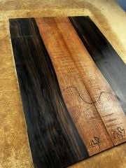 Macassar Ebony Guitar Drop Top Wood Luthier Figured Wood Bookmatched #3