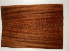 AA Grade Quilted Pommele Sapele Electric Guitar Drop Top set Bookmatch #3