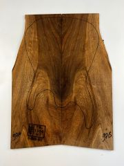 Turkish Black Walnut Drop Top Luthier Guitar Figured Wood Bookmatched Set No:97
