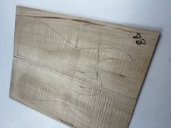 Flame Maple Drop Top Luthier Guitar Figured Wood Bookmatched Set No:8