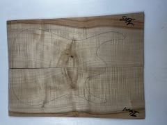Flame Maple Drop Top Luthier Guitar Figured Wood Bookmatched Set No:14