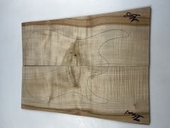 Flame Maple Drop Top Luthier Guitar Figured Wood Bookmatched Set No:14