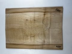 Flame Maple Drop Top Luthier Guitar Figured Wood Bookmatched Set No:22