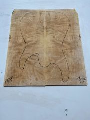 Burl Maple Drop Top Luthier Guitar Figured Wood Bookmatched Set No:33