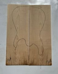 Curly Maple Drop Top Luthier Guitar Figured Wood Bookmatched Set No:36