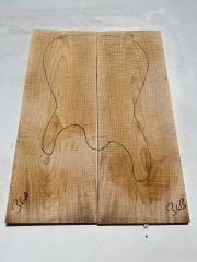 Curly Maple Drop Top Luthier Guitar Figured Wood Bookmatched Set No:36