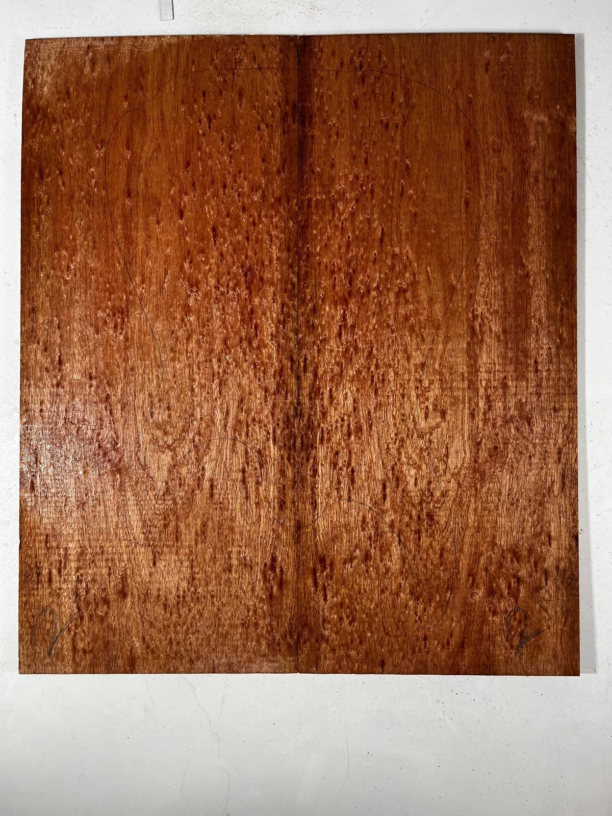 Birdseye Sapele Electric Guitar Drop Top set Bookmatch #2
