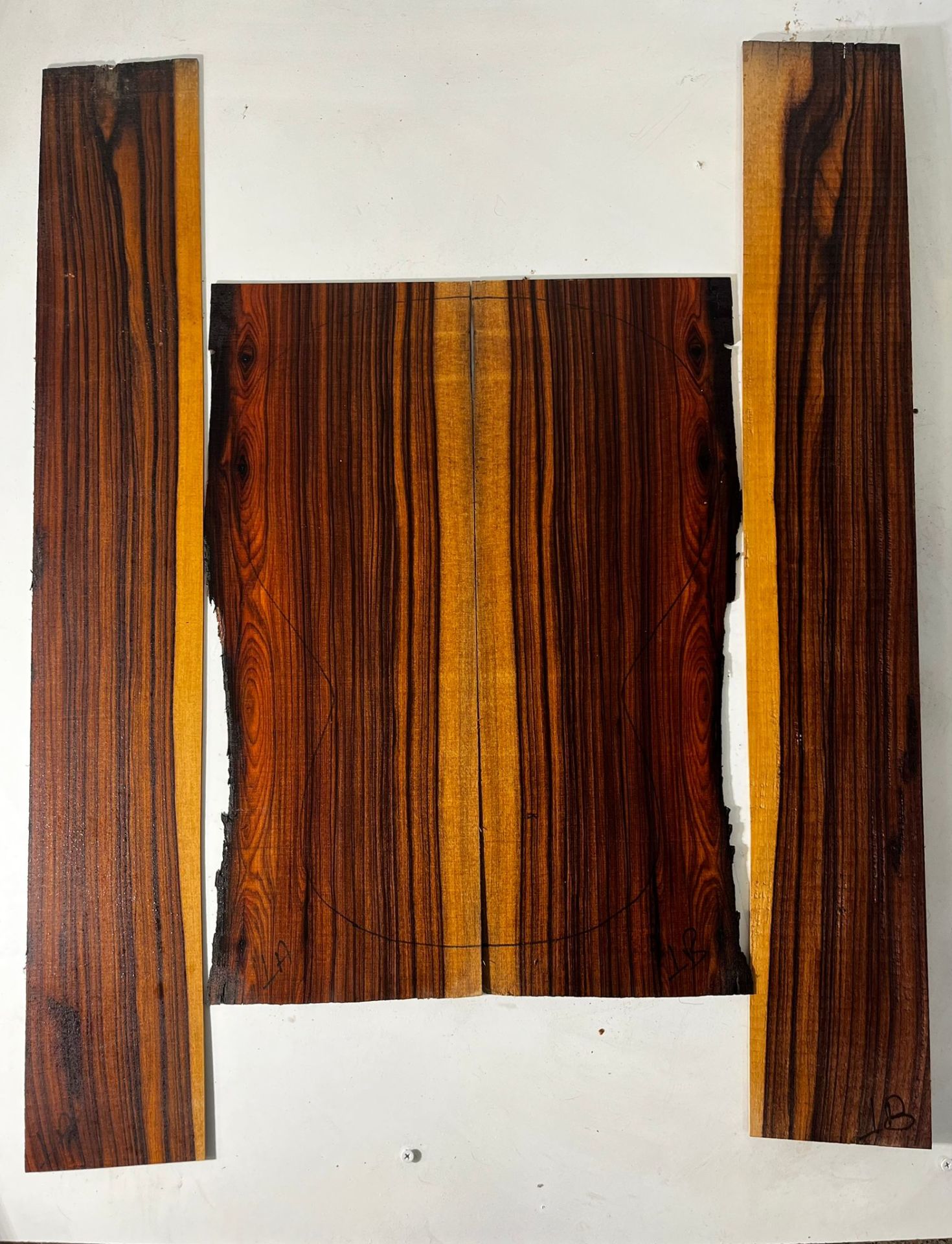 Bolivian Rosewood Acoustic Guitar Back And Sides set #1