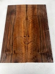 Flame Walnut Drop Top Luthier Guitar Figured Wood Bookmatched Set No:1