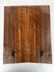 Flame Walnut Drop Top Luthier Guitar Figured Wood Bookmatched Set No:5