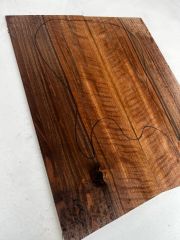Flame Walnut Drop Top Luthier Guitar Figured Wood Bookmatched Set No:5
