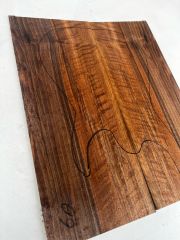 Flame Walnut Drop Top Luthier Guitar Figured Wood Bookmatched Set No:6