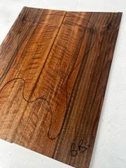 Flame Walnut Drop Top Luthier Guitar Figured Wood Bookmatched Set No:6