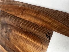 Master Grade Flame Claro Walnut Acoustic Guitar Back And Sides set #1