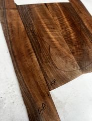 Master Grade Flame Claro Walnut Acoustic Guitar Back And Sides set #5