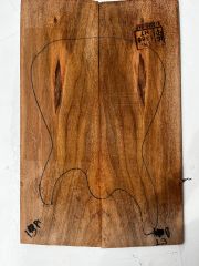 Turkish Walnut Drop Top Luthier Guitar Figured Wood Bookmatched Set No:19