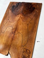 Turkish Walnut Drop Top Luthier Guitar Figured Wood Bookmatched Set No:20