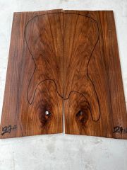 Turkish Walnut Drop Top Luthier Guitar Figured Wood Bookmatched Set No:27