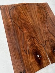 Turkish Walnut Drop Top Luthier Guitar Figured Wood Bookmatched Set No:27