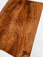 Turkish Walnut Drop Top Luthier Guitar Figured Wood Bookmatched Set No:30