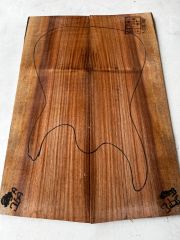 Turkish Walnut Drop Top Luthier Guitar Figured Wood Bookmatched Set No:31