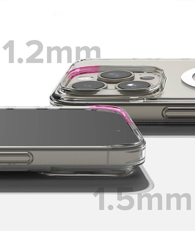 iPhone 11 Pro Max Kılıf Magsafe Şarj Özellikli Arkası Sararmaz Sert , Kenarları Silikon Şeffaf