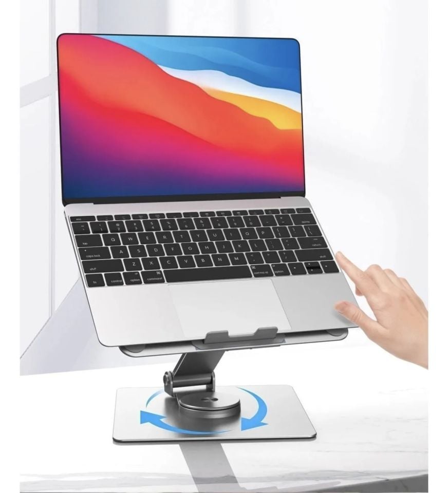 Metal Katlanabilir Laptop Macbook Notebook Standi 360 Derece Ayarlanabilir Telefon Tutucu