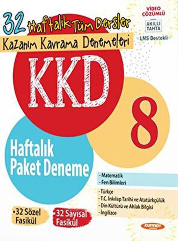 KKD 8.Sınıf Tüm Dersler Haftalık Paket Deneme 64 Fasikül+32 Optik