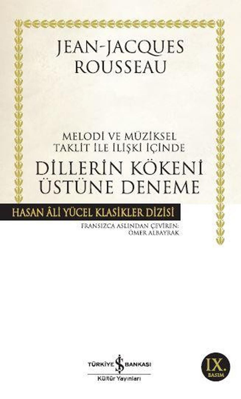 Dillerin Kökeni Üstüne Deneme Hasan Ali Yücel Klasikler