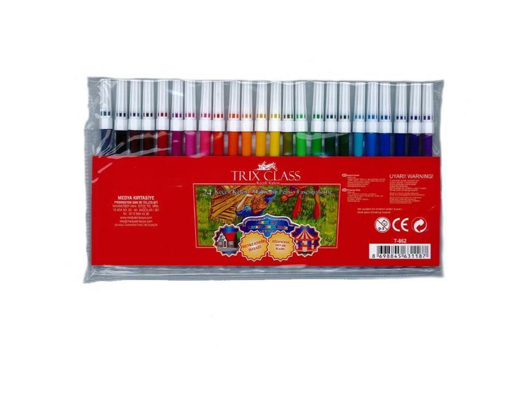 Trix Keçeli Kalem 24 Renk T-862 (1 adet)