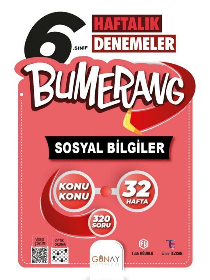 Günay 6.Sınıf Bumerang Sosyal Bilgiler Haftalık Denemeler