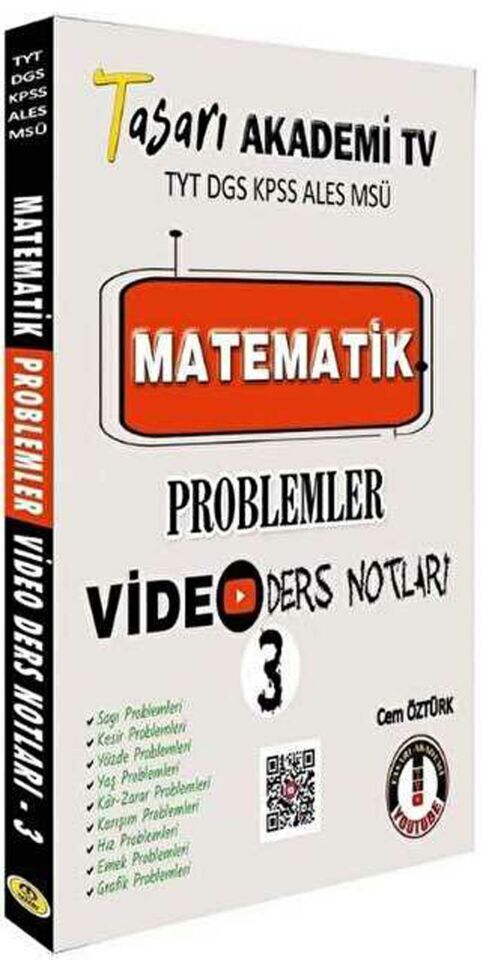 Tasarı Eğitim TYT DGS KPSS ALES MSÜ Matematik Problemler Video Ders Notları 3
