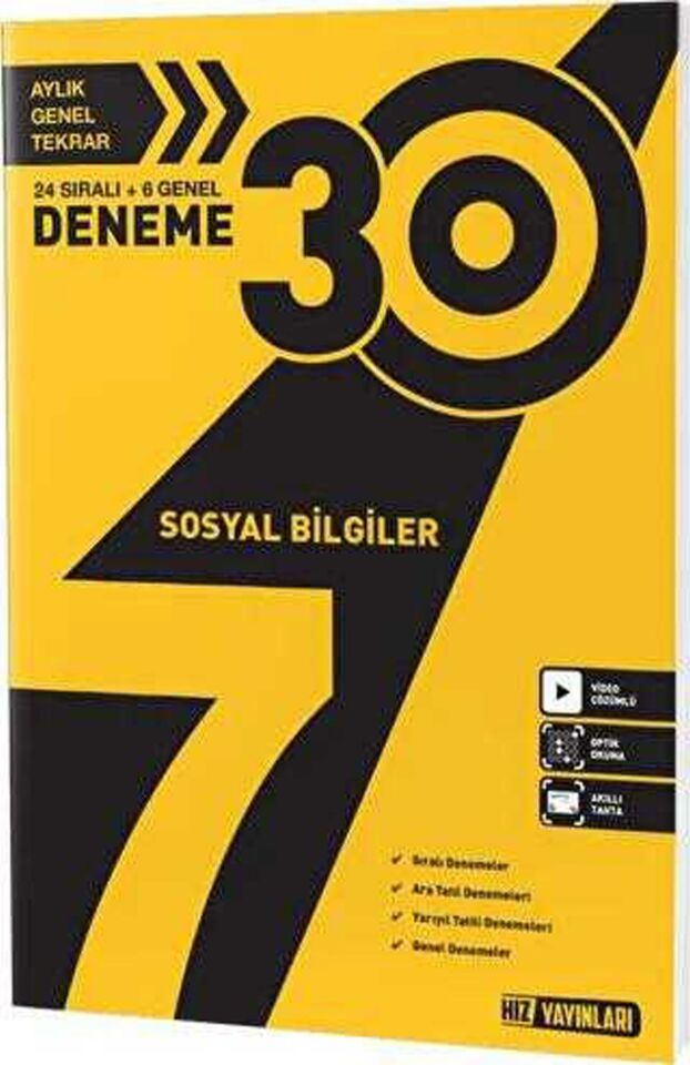 Hız 7. Sınıf Sosyal Bilgiler 30lu Deneme