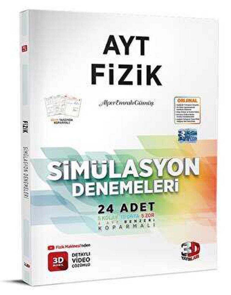 3D AYT Fizik Simülasyon Denemeleri Detaylı Video Çözümlü