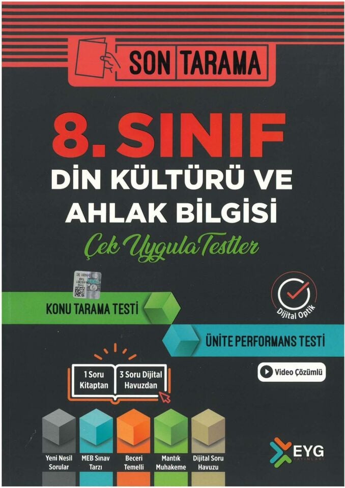 Eyg 8.Sınıf Din Kültürü ve Ahlak Bilgisi Konu Tarama Testi