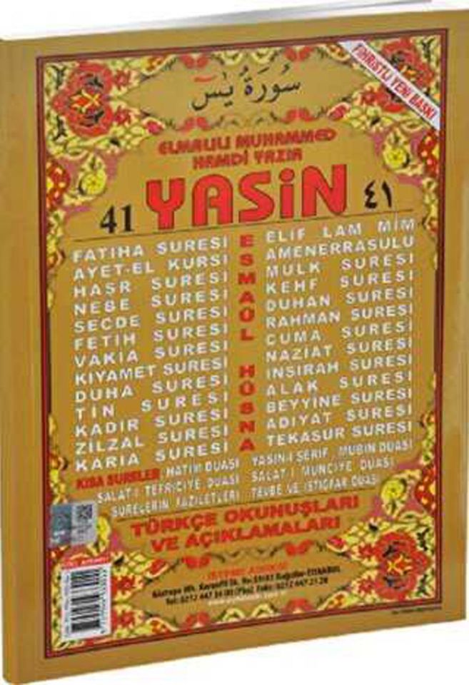 41 Yasin Fihristli Orta Boy