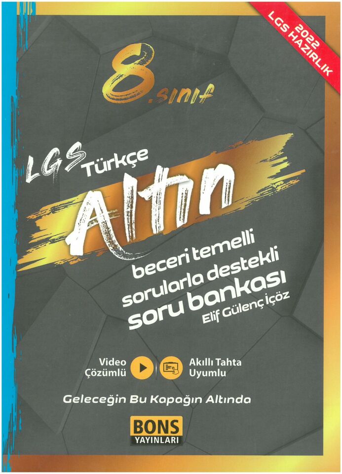 Bons Lgs 8.Sınıf Altın Türkçe Beceri Temelli Soru Bankası